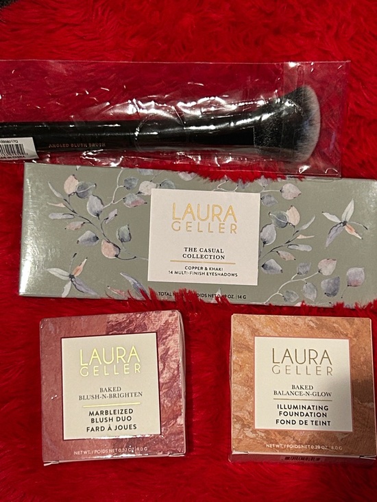 Laura Geller Other - Laura Geller Makeup Collection - eyeshadow, blush, foundation & brush NWT